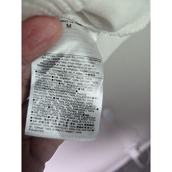 Banana republic 100% Cotton Sweater Womens Medium Cream Office Winter Cozy - Picture 3 of 6